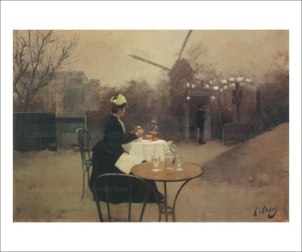 Art-Print-Tea in the Garden - Monet -VINTAGEARTREPRINTS.COMPrint