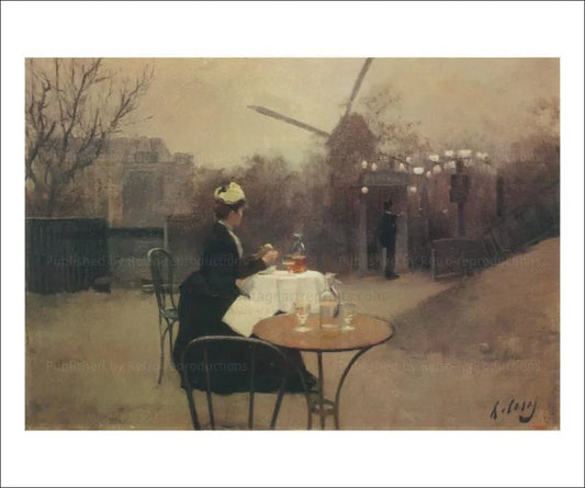 Art-Print-Tea in the Garden - Monet -VINTAGEARTREPRINTS.COMPrint