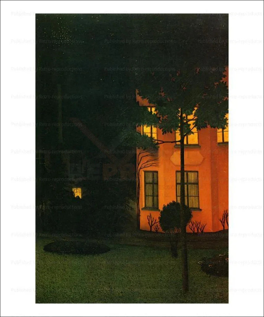 The Pink House - VINTAGEARTREPRINTS.COM