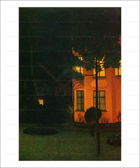 The Pink House - Vintage Art, canvas prints