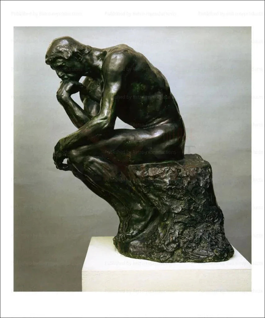 The Thinker, Auguste Rodin - VINTAGEARTREPRINTS.COM