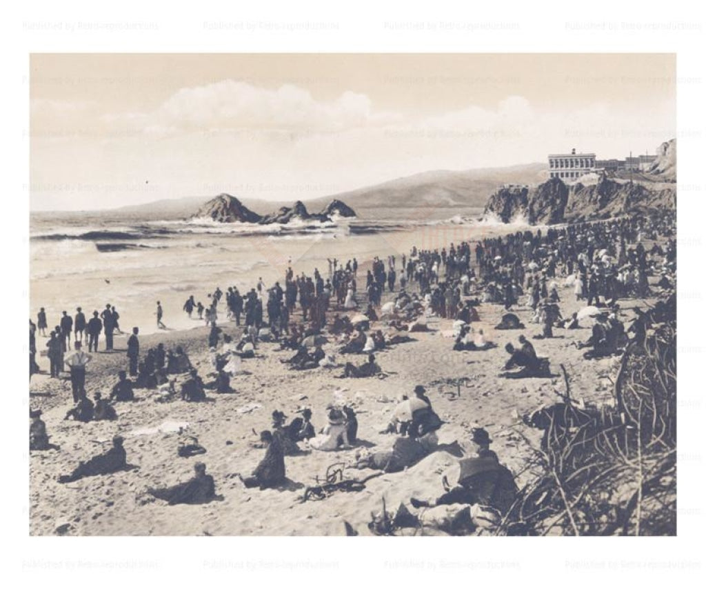 The World Famous Cliff House 1915 - Vintage Art, canvas prints