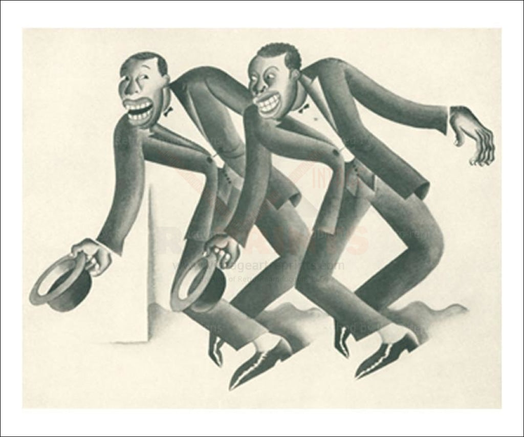 Vaudeville Team No. 28, vintage art print reproduction - Vintage Art, canvas prints