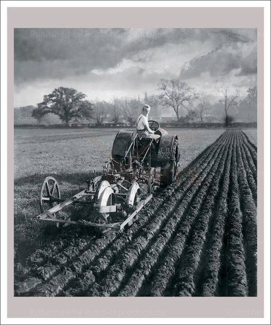 Vintage art canvas print, Vintage, art prints, photography, Women at War - On the Land 14, WWII - Vintage Art, canvas prints