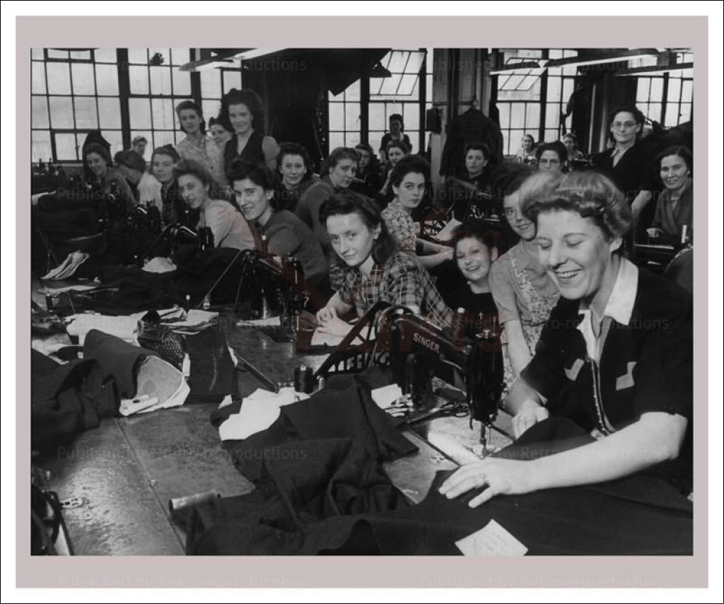 Vintage art print, Vintage art print, photography, Women at War Industry Trades 8,  WWII - Vintage Art, canvas prints