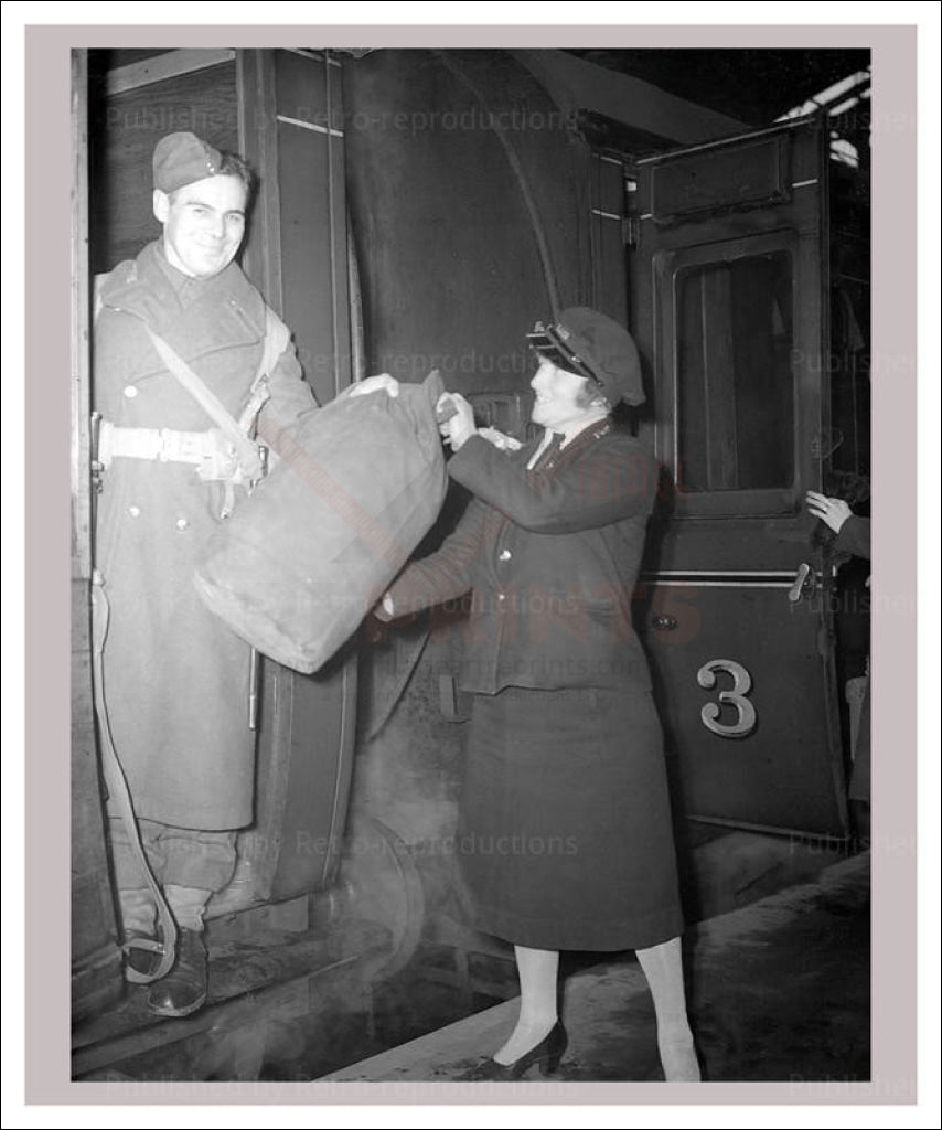 Vintage art prints, Women at War- Transport 12, WWII - Vintage Art, canvas prints