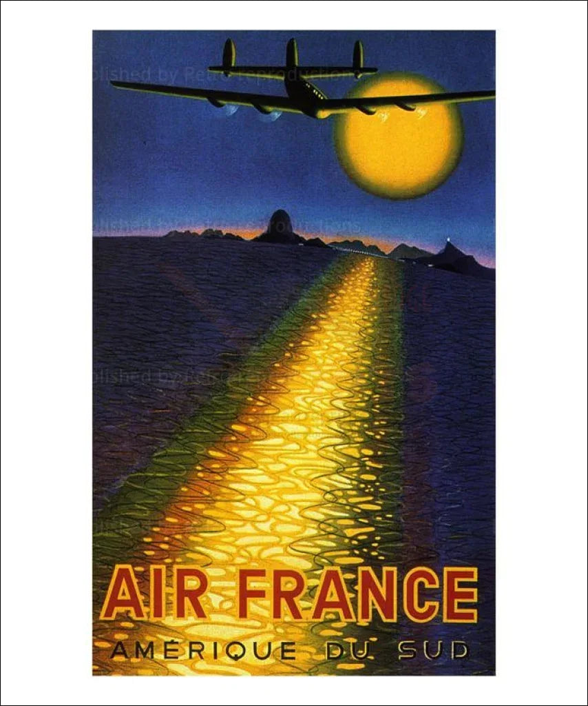 Vintage posters, Air France Amerique du Sud, advertising poster, Art print - VINTAGEARTREPRINTS.COM